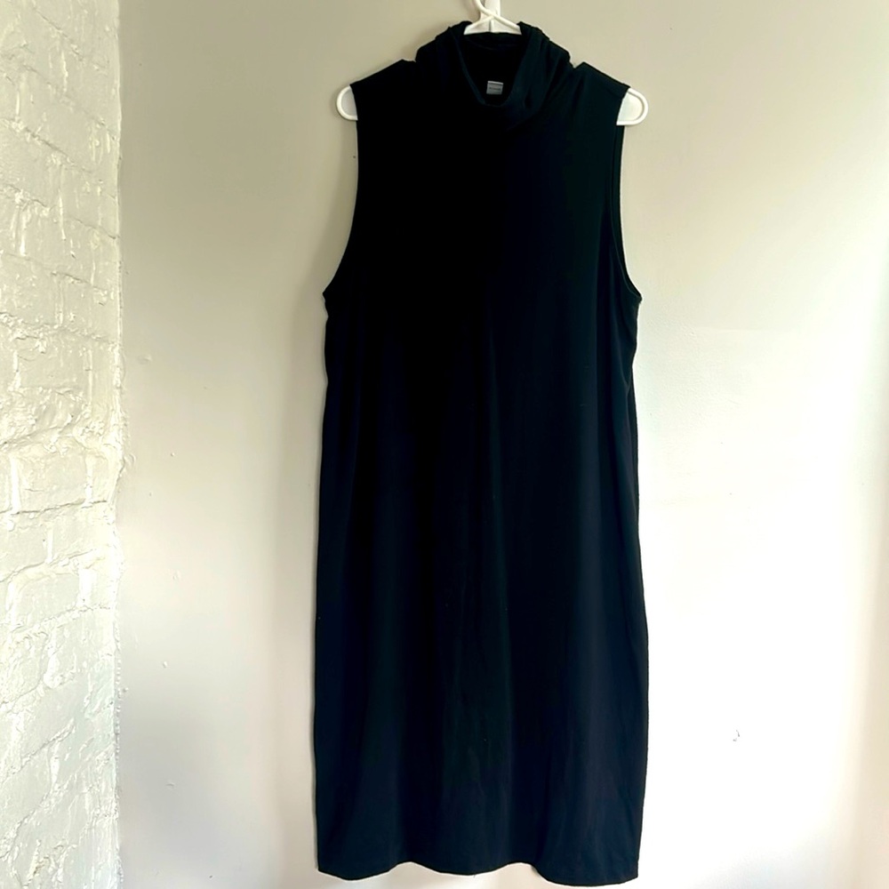Women’s black sleeveless midi dress - XL
